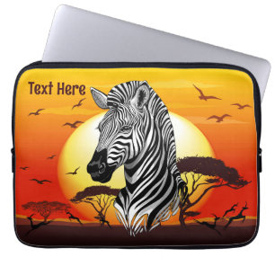 Funda Para Portátil Animal silvestre de la sabana africana cebra
