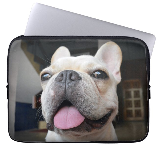 Funda Para Portátil Animales de bebé más afectados | Cara de Bulldog f (Frente)