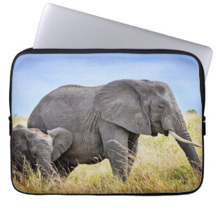 Funda Para Portátil Animales de bebé más afectados   Elefante africano