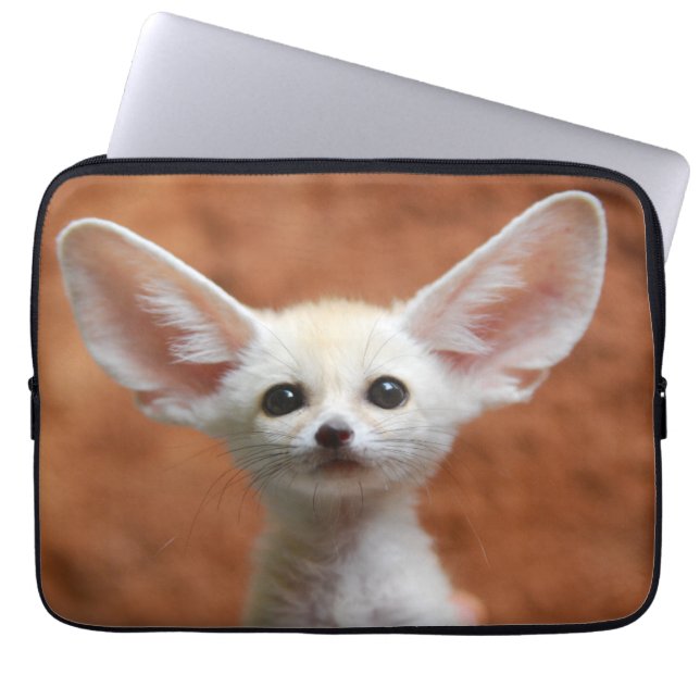 Funda Para Portátil Animales de bebé más afectados | Fennec Fox Pup (Frente)