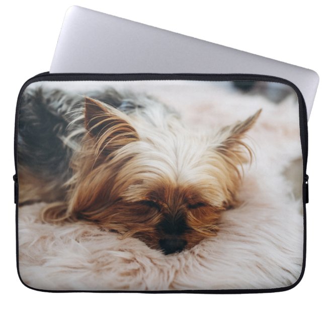 Funda Para Portátil Animales de bebé más afectados | Yorkshire Terrier (Frente)
