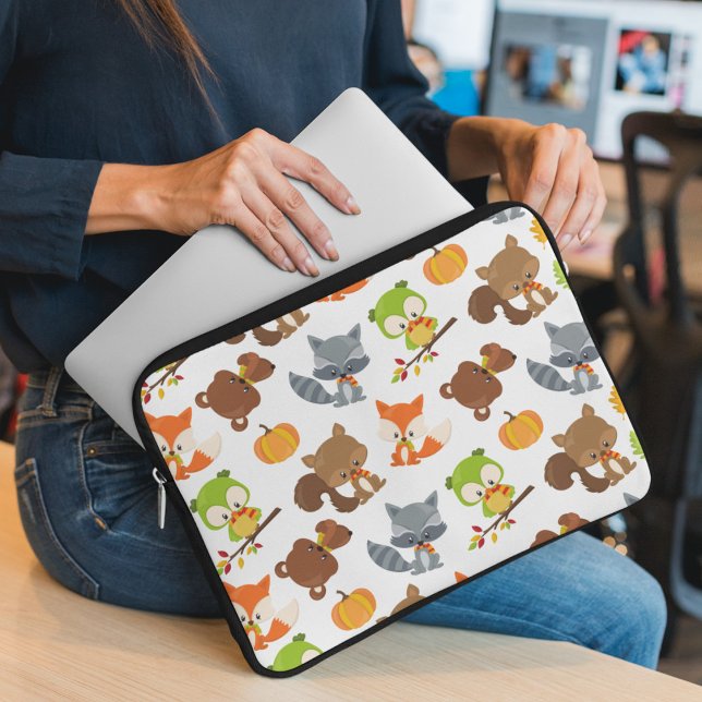 Funda Para Portátil Animales de bosque, animales de bosque, animales d (Subido por el creador)