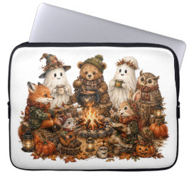 Funda Para Portátil Animales lindos de la arboleda de otoño jugando
