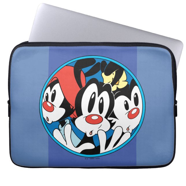 Funda Para Portátil Animaniacs | Gráfico circular de hermanos Warner (Frente)