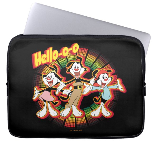 Funda Para Portátil Animaniacs | Gráfico de ecualizador de retro de He (Frente)