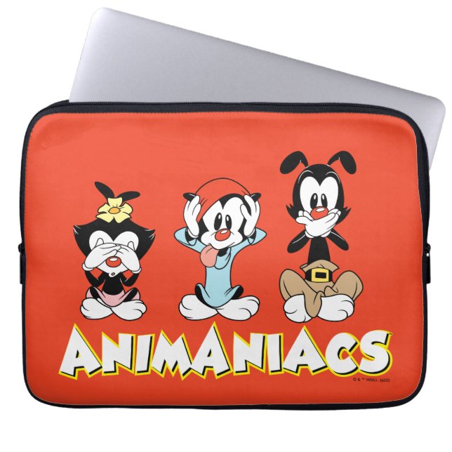Funda Para Portátil Animaniacs | Gráfico de Warner Siblings "No Evil" (Frente)