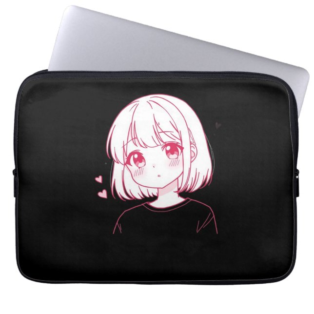 Funda Para Portátil "Anime Love Vibes" (Frente)