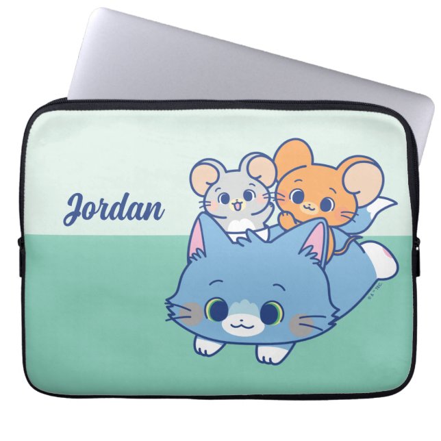 Funda Para Portátil Anime Tom, Jerry y Tuffy (Frente)