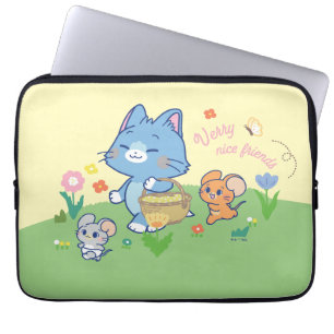 Funda Para Portátil Anime Tom, Jerry y Tuffy Picnic