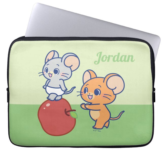 Funda Para Portátil Anime Tuffy y Jerry Apple Rolling (Frente)