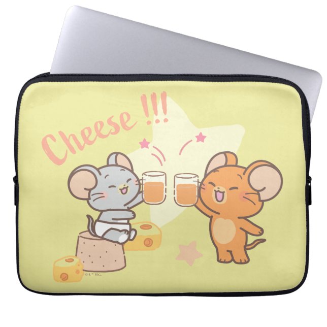 Funda Para Portátil Anime Tuffy y Jerry Cheese (Frente)