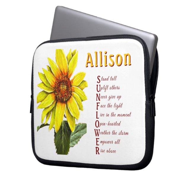 Funda Para Portátil Ánimo positivo de girasol (Anverso izquierdo)