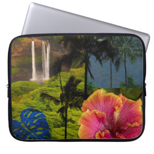 Funda Para Portátil Anini Beach, Kauai Hawaiian Collage Wetsuit