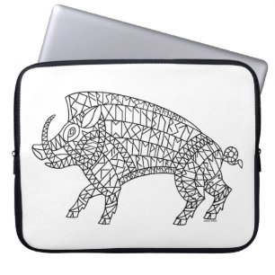 Funda Para Portátil Año del cerdo - jabalí con carreras