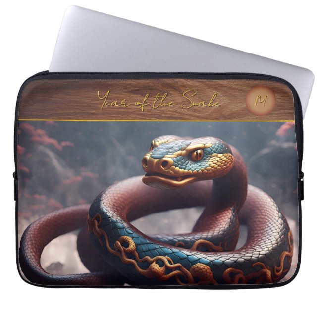 Funda Para Portátil Año Nuevo Chino de la Serpiente 2025 Monograma 2 L (Frente)