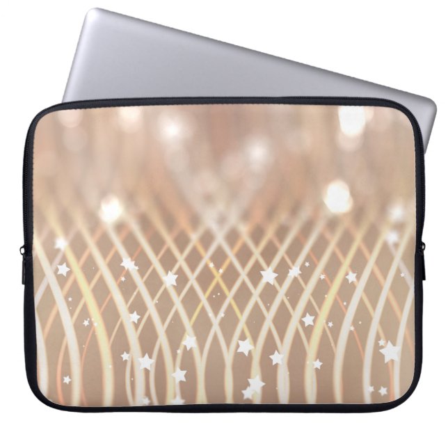Funda Para Portátil Antecedentes abstractos. fondo marrón con olas (Frente)