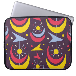 Funda Para Portátil Antecedentes arte vintage moderno de mediados de s