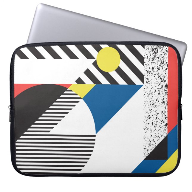 Funda Para Portátil Antecedentes de estilo retro moderno (Frente)