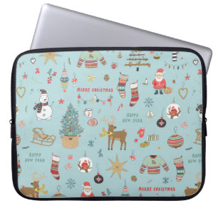 Funda Para Portátil antecedentes de los navidades, papel de embalaje s