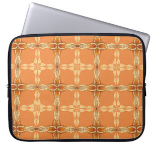 Funda Para Portátil antecedentes de naranja con abstractabas de tribu 