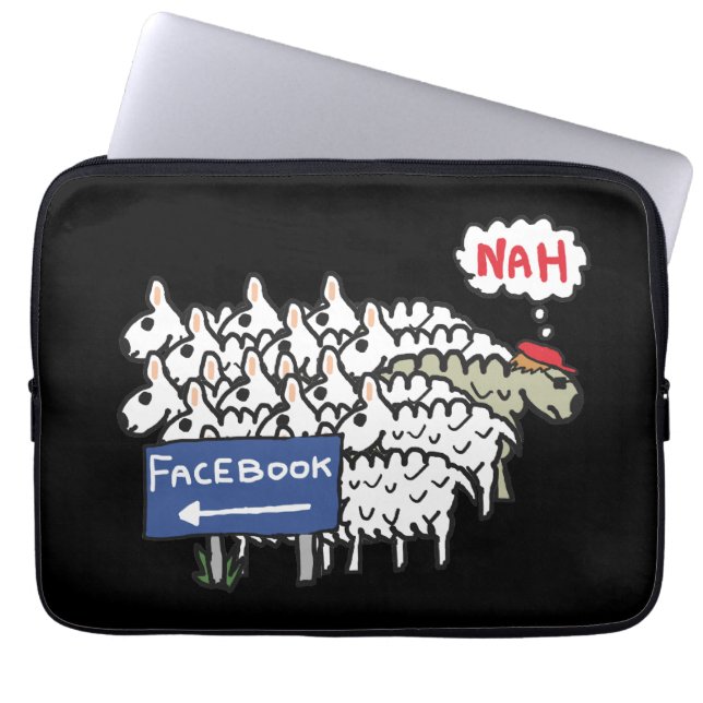 Funda Para Portátil Anti Facebook (Frente)