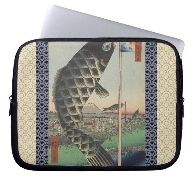 Funda Para Portátil Antígono del Festival de Pescado de Koi (Frente)