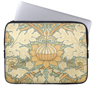 Funda Para Portátil Antigua planta floral de hoja victoriana William M