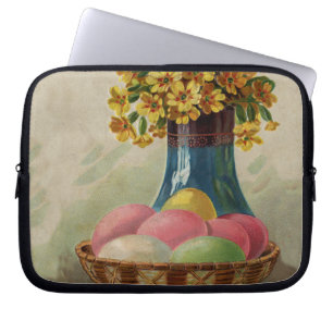 Funda Para Portátil Antigüedad de los huevos de la cesta de Pascua