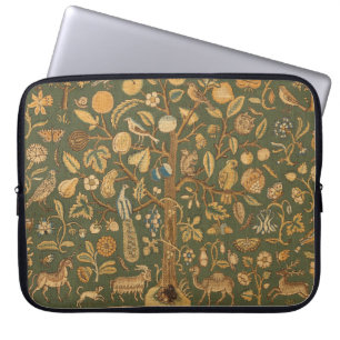 Funda Para Portátil Antiguo tapiz inglés de aguja Árbol de la Vida y U