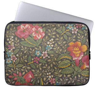 Funda Para Portátil Antiguo toile francés de Jouy ramas florales de lo