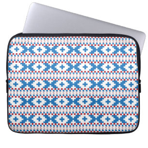 Funda Para Portátil Antiguos signos letones azul, rojo, blanco