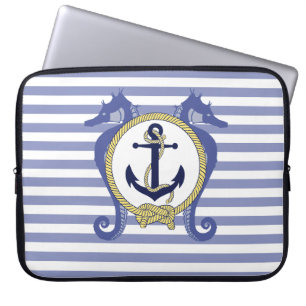 Funda Para Portátil Anuncio/caballito de mar/ nudos/rayas