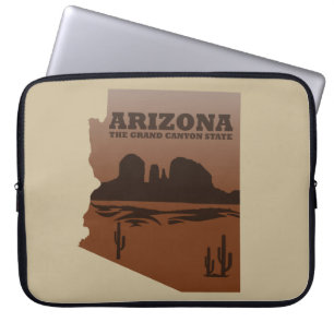 Funda Para Portátil Anuncio del mapa del estado de Arizona