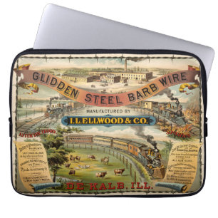 Funda Para Portátil Anuncio Vintage Para Alambre De Barbilla De Acero