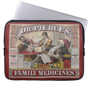 Funda Para Portátil Anuncio Vintage Para Medicinas Familiares De Dr. P