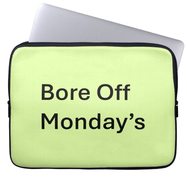 Funda Para Portátil Apaguen la sarcástica manga de la laptop del lunes (Frente)