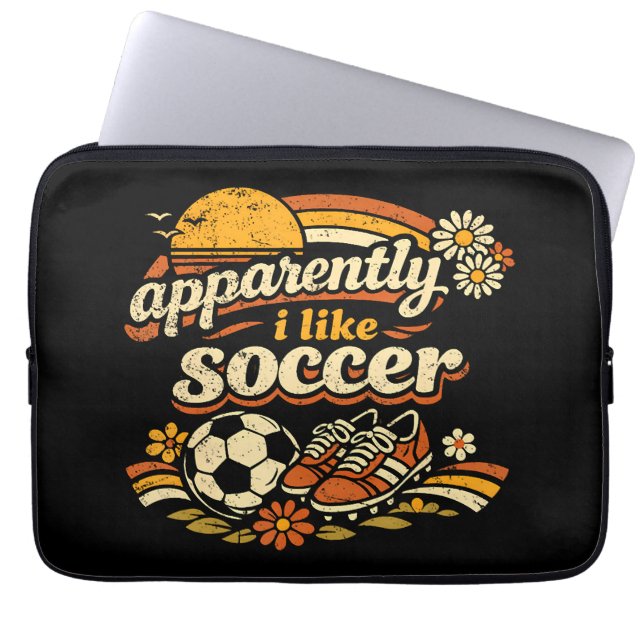 Funda Para Portátil Aparentemente me gusta el fútbol (Frente)