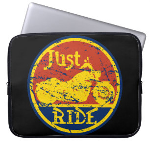 Funda Para Portátil Apenas motocicletas azul del paseo y amarillo