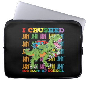 Funda Para Portátil Aplasté 100 Días De Escuela T Rex Dinosaurio