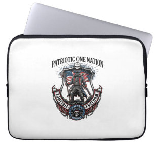 Funda Para Portátil Apocalipsis de Zombi Guerrero Loco Patriótico 1776