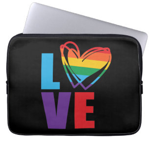 Funda Para Portátil Apoyo a Rainbow Love Heart LGBTQ