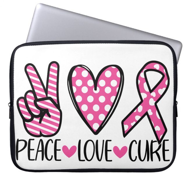 FUNDA PARA PORTÁTIL APOYO AL CÁNCER DE MAMA Y SENSIBILIZACIÓN (Frente)