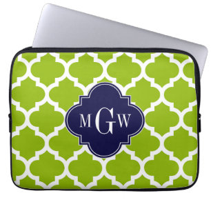 Funda Para Portátil Apple Green Wt Marroquí #5 Naval 3 Monograma Inici