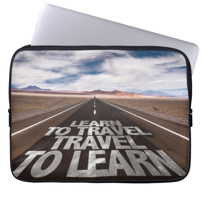 Funda Para Portátil Aprenda viajar viaje a aprender (Frente)