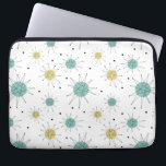 Funda Para Portátil Aqua Blue Yellow Franciscan Starburst Mid Century<br><div class="desc">Este fabuloso manga de portátil moderno de mediados de siglo cuenta con estrenos franciscanos en los colores azul y amarillo que le darán un toque colorido a su ordenador.</div>