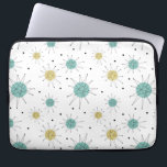 Funda Para Portátil Aqua Blue Yellow Franciscan Starburst Mid Century<br><div class="desc">Este fabuloso manga de portátil moderno de mediados de siglo cuenta con estrenos franciscanos en los colores azul y amarillo que le darán un toque colorido a su ordenador.</div>