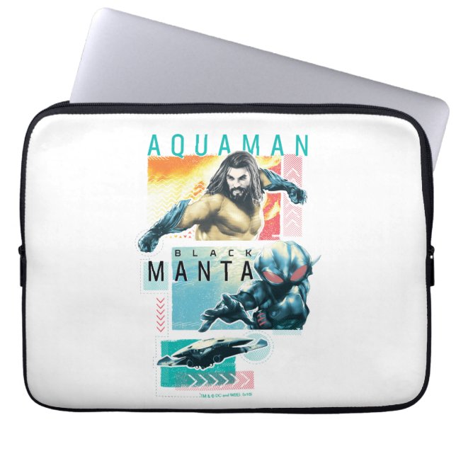 Funda Para Portátil Aquaman | Acuamán modernista y gráfico de Manta ne (Frente)