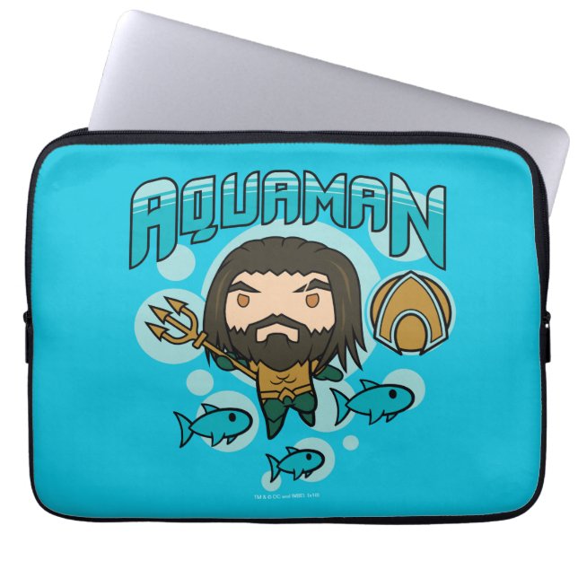 Funda Para Portátil Aquaman | Chibi Aquaman Undersea Graphic (Frente)