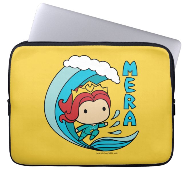Funda Para Portátil Aquaman | Gráfico Chibi Mera Riding Wave (Frente)