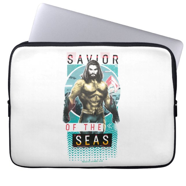 Funda Para Portátil Aquaman | Gráfico modernista "Salvador De Mares" (Frente)